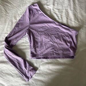 One-Shoulder Purple Top